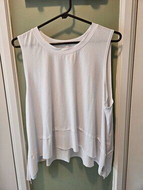 Free People Movement Tempo Tank Top White XL Workout Casual Athleisure Relaxed